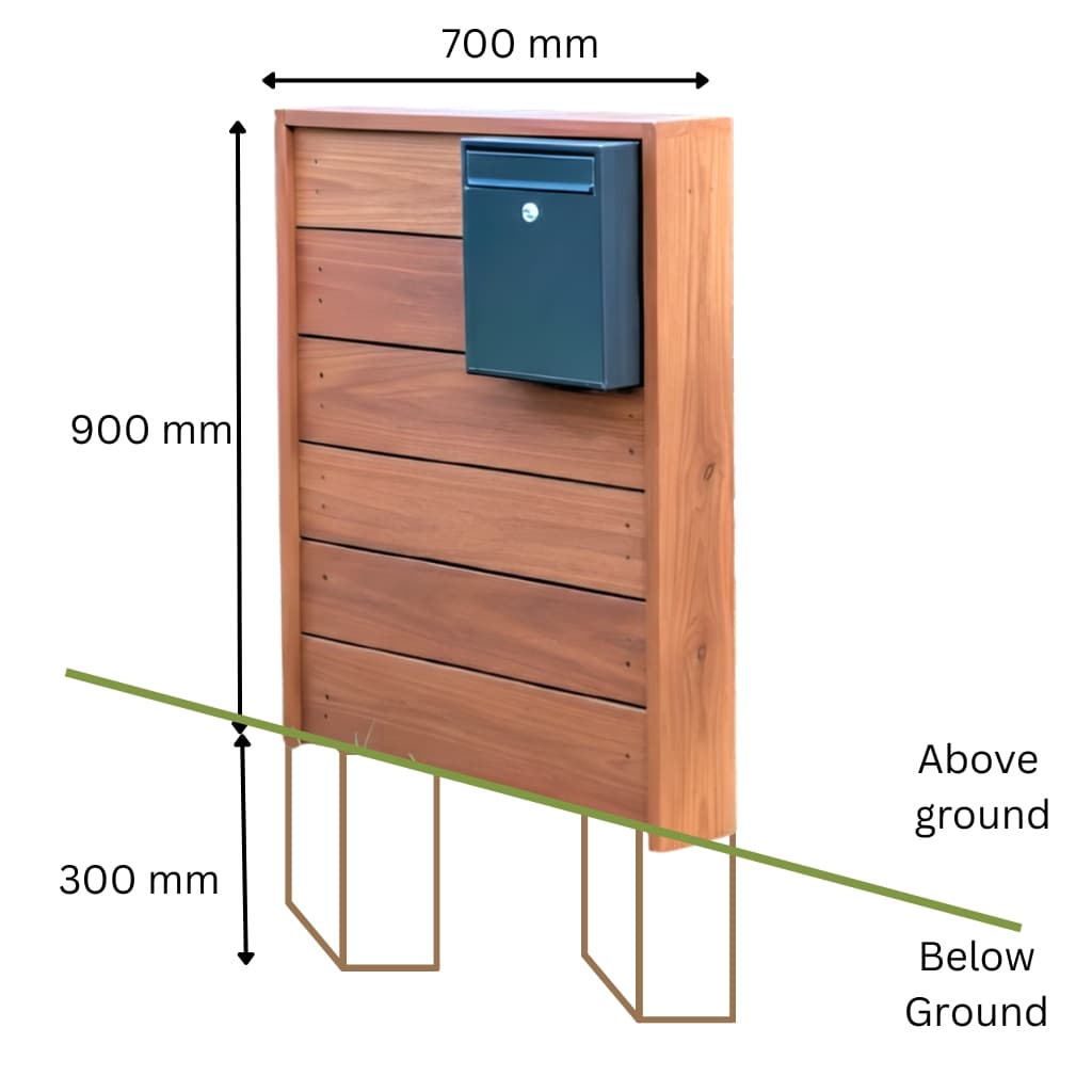 The Kiwi Premium Kwila Letterbox - Designer Wooden Letterbox NZ thumbnail 3