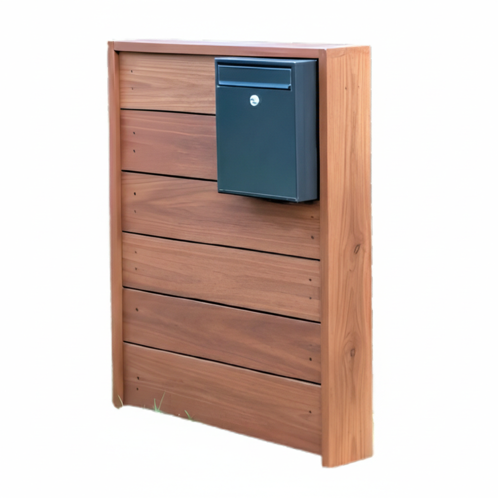 Small Inbuilt Letterbox The Kiwi Premium Kwila Letterbox - Designer Wooden Letterbox NZ - Urban ...